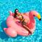 Swim Central 78" Inflatable Pink Giant Flamingo Swimming Pool Ride-On Float